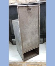 Antique Large Hoosier Cabinet Drawer Bread Box Tin Early Primitive Metal - £54.09 GBP