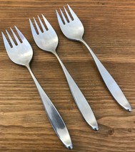Lauffer Towle Design 2 Stainless 18/8 Mid Century Set of 3 Salad Forks J... - $74.79