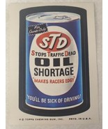 1974 Topps Wacky Packages STD Oil Shortage Sticker Card Tan Back Series 8 - £11.46 GBP