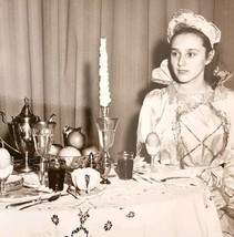 1956 Real Photo Maskeraders Maskers Play Theater Queen Catherine Parr NH... - $54.84 CAD