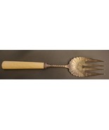 Antique 1930’s Landers Frary & Clark 10" Carved Celluloid Handle Serving Fork - $25.00