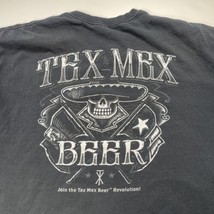 Tex Mex Beer Shirt Men Sz XL Black Skull Mexican Sombrero, Distressed Ce... - £11.47 GBP