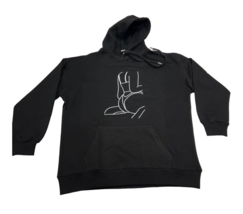Abstract Art Woman Sketch Line Drawing Pinup Girl Pullover Hoodie Mens L... - $18.49