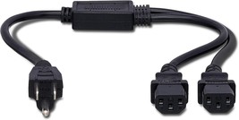 Hosa - YIE-406 - NEMA 5-15P to Dual IEC C13 Power Y Cable - 1.5 ft. - £15.11 GBP