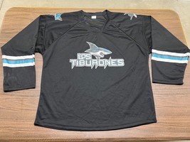 San Jose Sharks “Los Tiburones” Stadium Giveaway Black Hockey Jersey - XL - £15.85 GBP