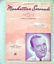 Manhattan Serenade Jimmy Dorsey Cover Sheet Music 1948 - £3.15 GBP