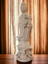Vintage, Wai Ming, Blanc de Chine, 10&quot; ,Porcelain Chinese Guanyin Figurine Dehua - £113.13 GBP