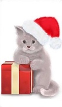 Meowy Christmas - Cat Fridge Magnet #2 - £14.34 GBP