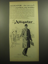 1960 Alligator Galetone Coat Advertisement - The coat you&#39;ll live in any... - $14.99