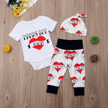 NWT &#39;Mama&#39;s Boy&#39; Bodysuit Pants &amp; Hat Baby Valentine&#39;s Day Outfit Mother&#39;s Day - £8.83 GBP