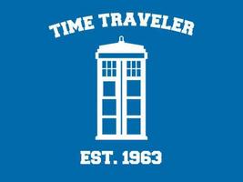Science Fiction T Shirt Time Traveler Est 1963 Mens Womens Kids Dr Who Tee Shirt - £10.41 GBP