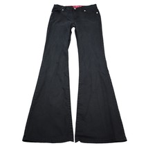 Glo Pants Womens 3 Black Low Rise Flat Front 5 Pocket Design Flare Leg Jeans - £23.47 GBP