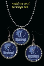 Memphis Grizzlies basketball earrings earring and necklace set great  must have - £7.55 GBP