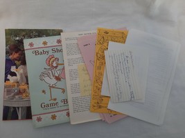 Fun 70/80/90&#39;s Vintage Hallmark &amp; Amscan Baby Shower Game Books Partially Used - £7.73 GBP