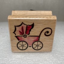 440D48 Baby Carriage Pram Buggy Rubber Stamp StampCraft 1.5&quot; WM Stroller... - $7.91