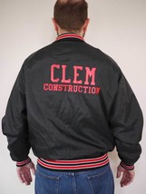 Vtg 70s Baseball CLEM Construction Quilt LIned Work Jacket USA Union Made L - $42.86