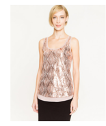 Le Chateau Sequin Scoop Neck Top Size XXL Color Blush - $942.30 MXN