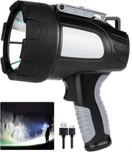 LBE Rechargeable Spotlight Outdoor, 200000 Lumens Led Spotlight Flashlight with  - £46.51 GBP