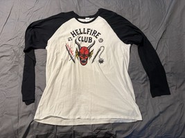 Netflix Stranger Things Hellfire Club Raglan Long Sleeve T-Shirt 2XL - $8.80