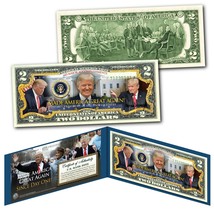 DONALD TRUMP 45th President Authentic $2 Bill &amp; Two FREE Trump Supporter Cards - $13.98