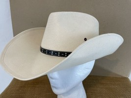 Bailey sz 7 Cream U Rollit Genuine 8X Shantung Panama Western Cowboy Hat - £38.90 GBP