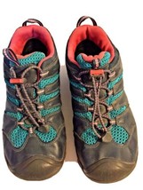 Keen Womens Utility Athletic Walking Hiking Lace Up Size 5 Gray Teal Coral - £15.61 GBP