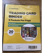 Black Trading Sports Card Collection Binder 9 Pocket, 360 Cards, 2.5 x 3... - £17.90 GBP