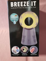BREEZE IT - Humidifying Bladeless Fan 3-Speeds ~ Nightlight ~ USB Power ... - £7.81 GBP