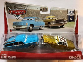 Disney Pixar Cars 2-pack Mrs. The King &amp; Tex Dinoco - £27.91 GBP