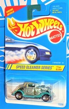 Hot Wheels 1995 Speed Gleamer #312 3-Window &#39;34 Aqua Green w/ 7SPs Gray Back - £3.16 GBP