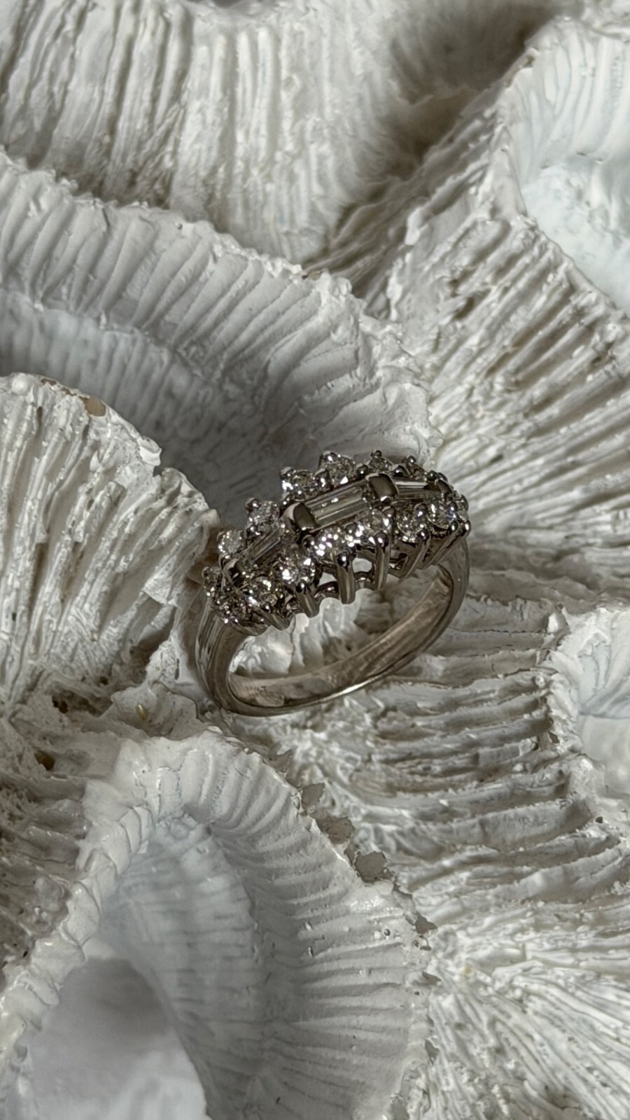 14K White Gold Diamond 0.80 carats Ring Size 4 Item image 9