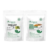 2 X Neem leaf Powder(100 gm) and Turmeric powder (50 gm)  PURE HERBAL PA... - £30.99 GBP