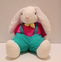 Gibson Greetings Easter Bunny Rabbit Plush Nylon Parachute Bow Tie 1993 ... - £10.01 GBP