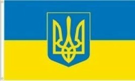 Ukraine Trident Flag, 3&#39;X5&#39; Ukrainian Banner 100D Fabric - £11.63 GBP