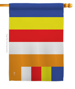 Buddhist House Flag Faith 28 X40 Double-Sided Banner - £29.55 GBP
