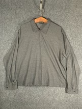 Kenneth Cole Polo Collared Extra Extra Large Men&#39;s Gray Long Sleeve Shirt XXL - £11.14 GBP