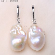 925 silver sterling  Baroque Special-shaped Pearl Earrings Fashion Pendant Fine  - £85.50 GBP