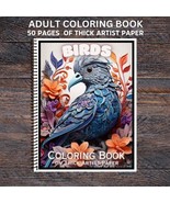 Birds - Spiral Bound Adult Coloring Book - Thick Artist Paper - £23.90 GBP