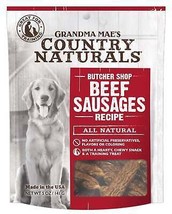 Grandma Mae&#39;s Country Naturals Grain Free Beef Sausages Dog Treats 1ea/5 oz - £9.45 GBP