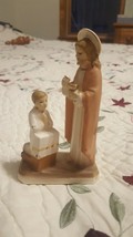 Catholic Figurine  Kneeling Boy Jesus Hand Painted Porcelain Ceramic - $12.73