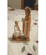 Catholic Figurine  Kneeling Boy Jesus Hand Painted Porcelain Ceramic - $17.86 CAD