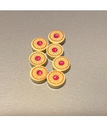 Lego PN98138pb037 - Tile 1 x 1 w/ Thumbprint Cookie Pattern -Tan- 8 Pcs New - $4.79