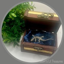 Vintage Salamander Lizard Pin Brooch Silver Tone - £6.97 GBP