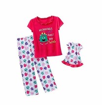 Girl&#39;s Morning Monster Pajama Set, with Doll Gown, Size 5 - $14.84