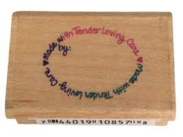 Stampendous Rubber Stamp Made with Tender Loving Care TLC Words Card Mak... - £3.18 GBP