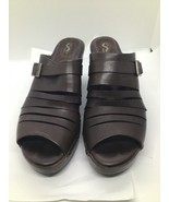 Brown Leather Soft Walk Mules 9.5 m - €12,87 EUR
