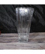 Bohemian 24% lead Crystal  Square hand cut Vase - $90.56