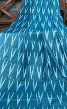 Indian Pure Cotton Ikat weave Fabric in Blue Color wedding Fabric - COTF03 - £5.12 GBP+