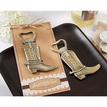 NEW Just Hitched Cowboy Boot Bottle Opener Party Bridal Favor Wedding - £4.73 GBP