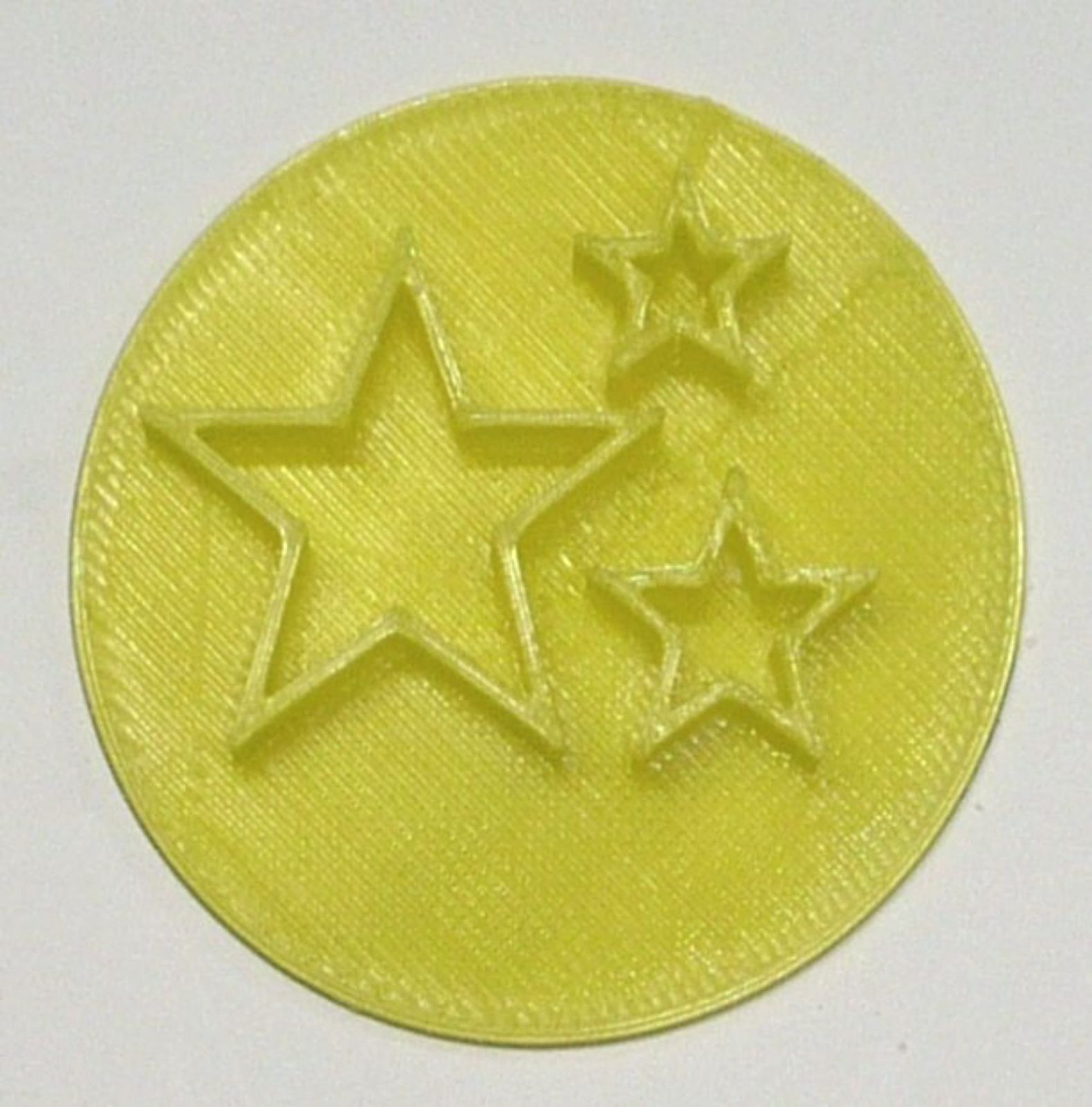 3 Stars Outline Design Impression Celebration Cookie Stamp Embosser USA ... - $2.99